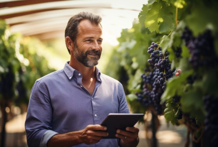 Gestión integrada de vendimia en bodega con Arballon+ para controlar uva, pesajes, costos y trazabilidad vitivinícola.